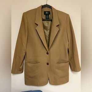 Hunt Club oversized blazer, brown,  padded shoulders, 100% wool, 10T